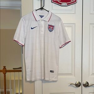 Nike White Soccer Jersey with USA Crest